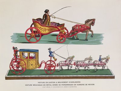 Mechanische koets, figuren en paarden uit Histoire des Jouets door Henri d